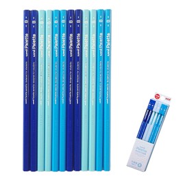 Name Engraving Pencil, Mitsubishi Pencil, Uni Palette, Easy to Write, HB-6B, 1 Dozen, Pastel Color, cdm-K505-556N, Choose from Packaging, Gungungungun (B, Normal Packaging, Pastel Blue)