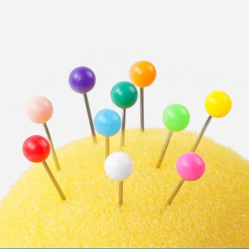 500pcs Colourful Push Pins, Map Pins Drawing with Plastic Round