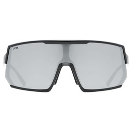 Uvex Sportstyle 235 - Sports Sunglasses for Men and Women - Anti-Fog Technology - Comfortable & Non-Slip - Black/Silver - One Size