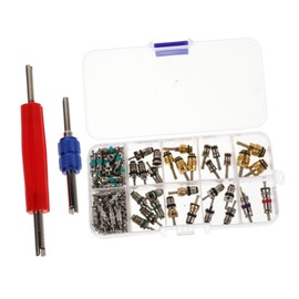 ULTECHNOVO Air Conditioning Valve Core Set 102pcs Kit Gas Valve Tire Air Car Core System Repair
