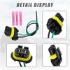 9012 3-Wire Halogen Bulb Connector Pigtail Fit for 2012-2017 Fiat