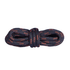 Mountval Laces, Performance Shoe Laces For Hiking And Outdoor Boots, Ultra Strong, Made In Europe, 1 Pair, 120 cm - 48 inch - 6 to7 eyelet pairs, 9176 - Black With Brown