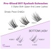 Kit Diy Extensión De Pestañas Autoadhesivas Con Pinzas