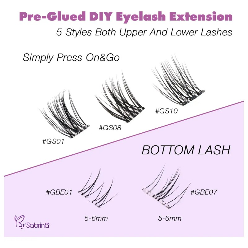 Kit Diy Extensión De Pestañas Autoadhesivas Con Pinzas