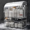 Clear Large Acrylic Makeup Organizer with Lid Cosmetic Storage Drawers