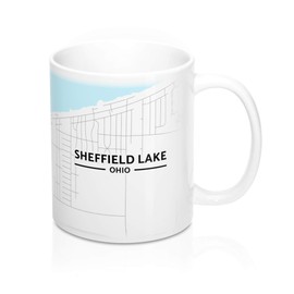 Hometown Bias Sheffield Lake, Ohio OH Map Mug (11 oz)