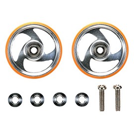 Tamiya 95328 Mini 4WD Special Product 0.7 inch (19 mm) Plaling Included Aluminum Bearing Roller, Orange