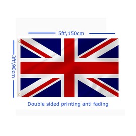 LARGE English British Flag, 3x5Ft Britain Flags Banner For Indoor Outdoor Decoration of Canada Yards.Parade Or Express Mood