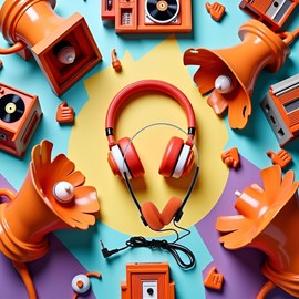 Tnyvm Orange Retro On Ear Headphones, Wired Stereo Headphones, Lightweight Portable with Adjustable Headband, Over-Ear Open-Ear and Earbuds, On-Ear Headphones
