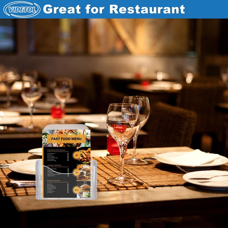 VIDETOL 4 Pack A5 Wall Mounted Document Holder, A5 Portrait