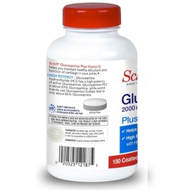 Schiff Glucosamine 2000mg with Vitamin D3 and Hyaluronic Acid, 150 Tablets - Joint Supplement