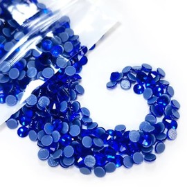 qiipii 400pcs SS30 Royal Blue Hotfix Rhinestones 6mm Flatback Hot Fix K9 Glass Round Sapphire Blue Crystals Rhinestones Stones Gems Diamonds for Crafts Crafting Fabric Clothes Shoes Bag DIY Decoration