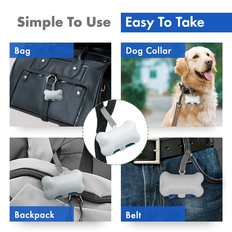 Gorilla Supply 60 Blue Pet Poop Waste Bags with Blue