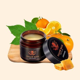 Organic Grass-Fed Beef Tallow Balm with Raw Honey - Moisturizing Cream for Soft, Smooth Skin - Handmade All-Natural Moisturizer - Radiant Skin - Quantity: 1 Bottle