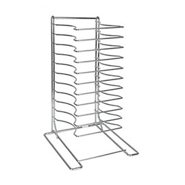 Stainless Steel Pizza Pan Rack 11 Slot Shelf Stacking Size12x12 Screen Lid Rack