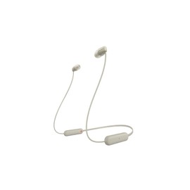 Sony WI-C100 - Audífonos inalámbricos intraauriculares con Banda para el Cuello y micrófono para Llamadas con Manos Libres, Beige (Versión Extranjera)