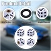 MEAJOO 4PCS Dice Shape Tire Valve Stem Caps, Universal Copper