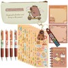 ZKFSIE Capybara Stationery Capybara Pencil Case Include Capybara Keyring, Stickers,