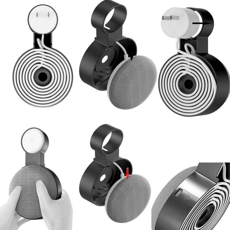 Wall Mount Holder Compatible for Nest Mini Space Saving Outlet