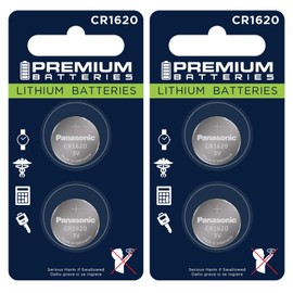Premium Panasonic CR1620 Lithium 3V Coin Cell - Japanese Engineered High Capacity Batteries (4 Pack)