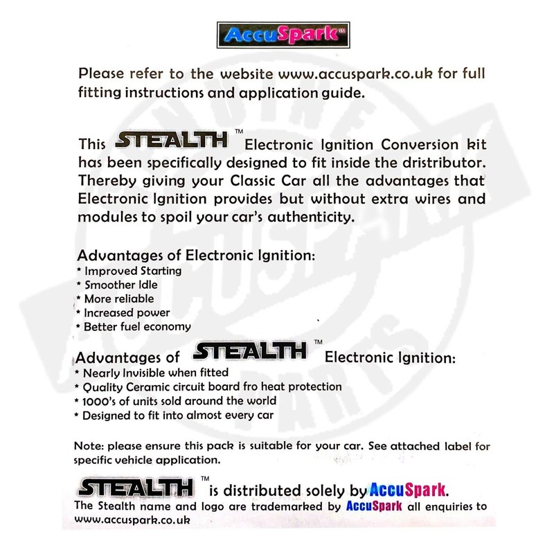 45D4 43D4 Electronic Ignition kit for distributors. Supply and Support