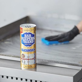 GoodDealsHouse Bundle: Bar-Keeper`s Friend Powder Cleanser, 21 OZ with Microfiber Cleaning Towel 14 * 14inch