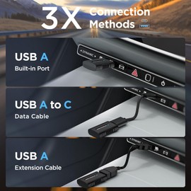 DYUZO 2in1 CarPlay Android Auto Wireless Adapter, Mini Car Play Dongle Android Auto Cars Stick, Stability Automatic Connection for OEM Wired CarPlay Android Auto 2025 Upgrade, Black