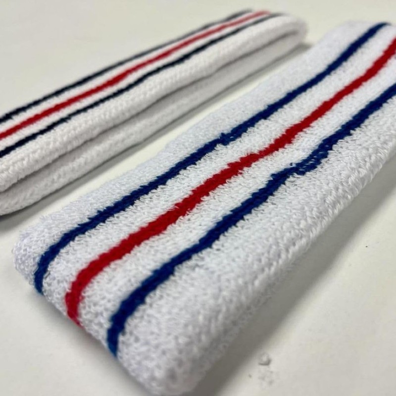 COUVER Tennis Style Premium Quality Athletic Terry Head Sweatband,1PC, Black