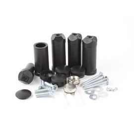 Companyblue Black Brackets for Heated Towel Rail Radiators Universal Curved or Flat