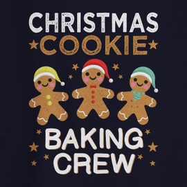 Shirtracer - Sweater Pullover Sweatshirt Men Women - Christmas Gifts Clothing - Christmas Cookie Baking Crew Gingerbread Man, 3 Dark Blue
