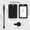 ID Card Holder with Reel and Adjustable Lanyards,Retractable Vertical Badge