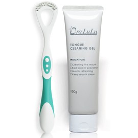 OraLuLu Tongue Cleaner, Gel, Tongue Removal, Bad Breath Care, Tongue Brush Set, 3.5 oz (100 g)