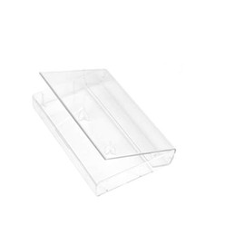 Audio Cassette Tape case Clear/Clear Square Edge Audio Cassette Tape Storage Single