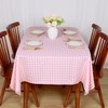 ShinyBeauty Pink Gingham Tablecloth Cotton Table Cloth 54X54 Inch Pink