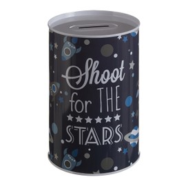 Premier Housewares Space Money, Tin, Blue, 10 x 10 x 15 cm