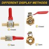 sourcing map 4Pcs Brass Water Mini Ball Valve Shut Off
