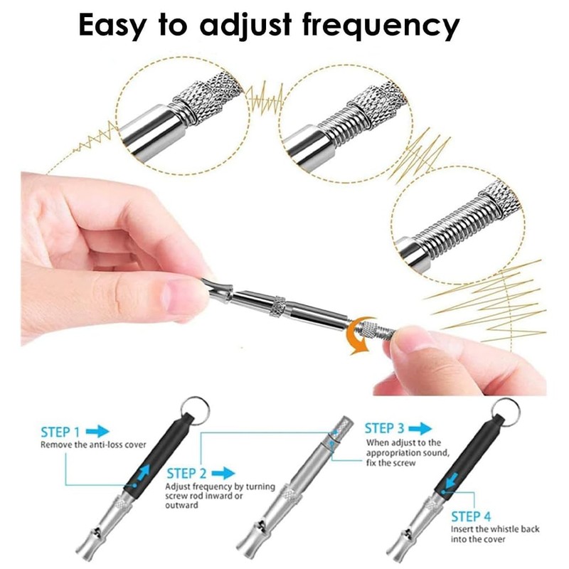 SnugZest Dog Whistle, Ultrasonic Stop Barking Silent, Adjustable Dog Training