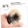 WOONEKY 4Pcs Portable Shaving Brush with Plastic Handle Durable Bristle