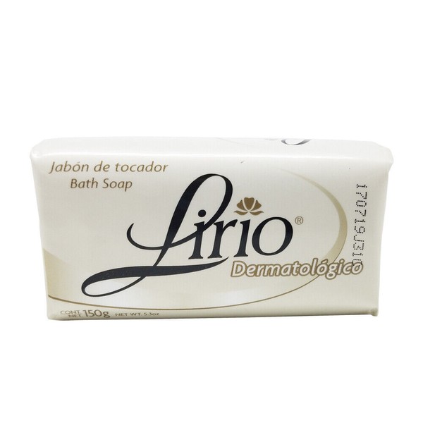 Lirio Dermatologico Bar Soap. Antibacterial, All Skin Types. 5.3 Oz. Pack of 50