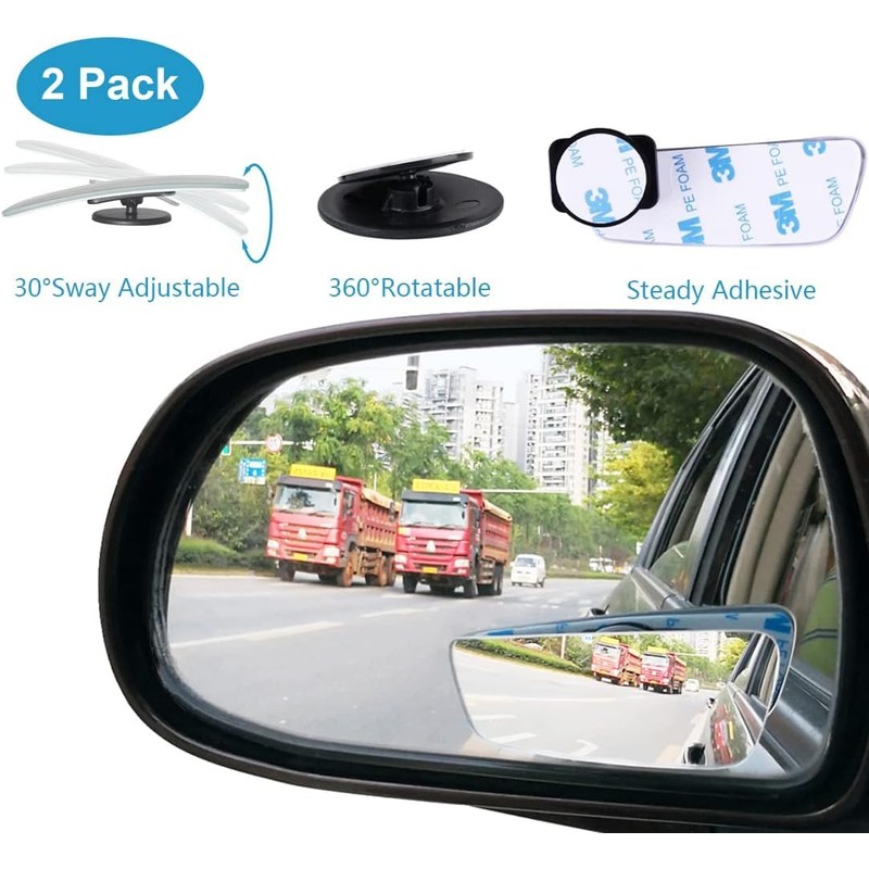 Kitbest Rear View Mirror, Interior Clip On Panoramic Rearview Mirror