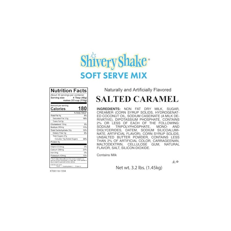 Shivery Shake Salted Caramel Soft Serve Ice Cream Mix