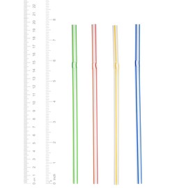 Comfy Package Comfy Package, [500 Count] Flexible Disposable Drinking Straws - 7.75" High - Assorted Colors Striped