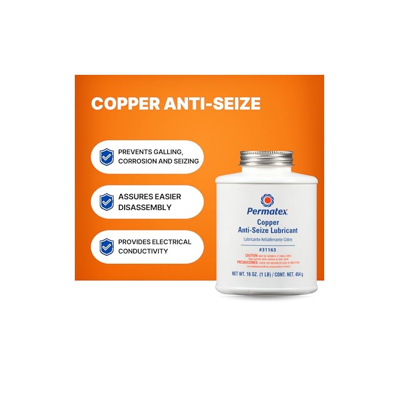 Permatex 31163 Copper Anti-Seize Lubricant, 1 lb