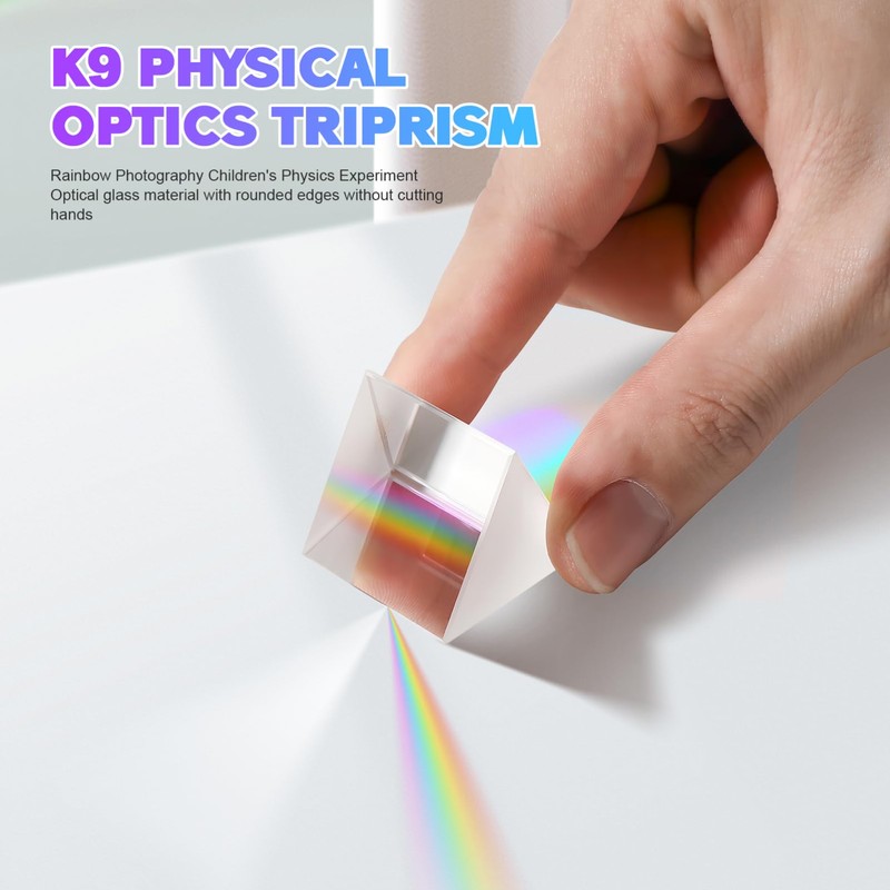 4 Pcs Crystal Optical Glass Prism, 30mm Triangular Prism for