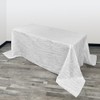 Your Chair Covers Rectangular Crinkle Taffeta Tablecloths, White 90" x