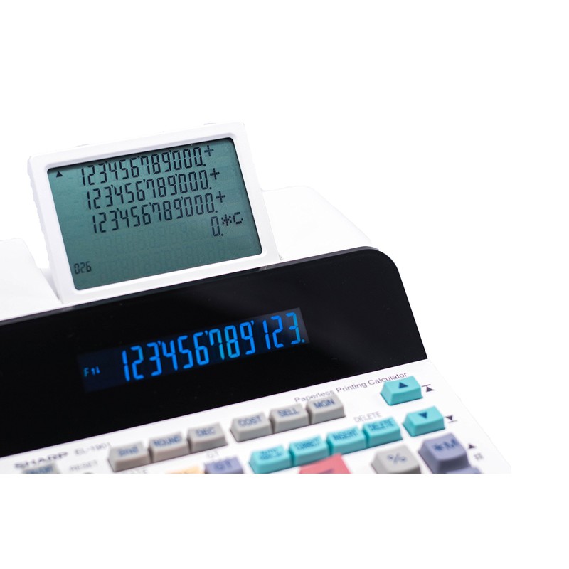 Sharp Paperless Printing Desk Calculator w/Check and Correct, Large 12-Digit
