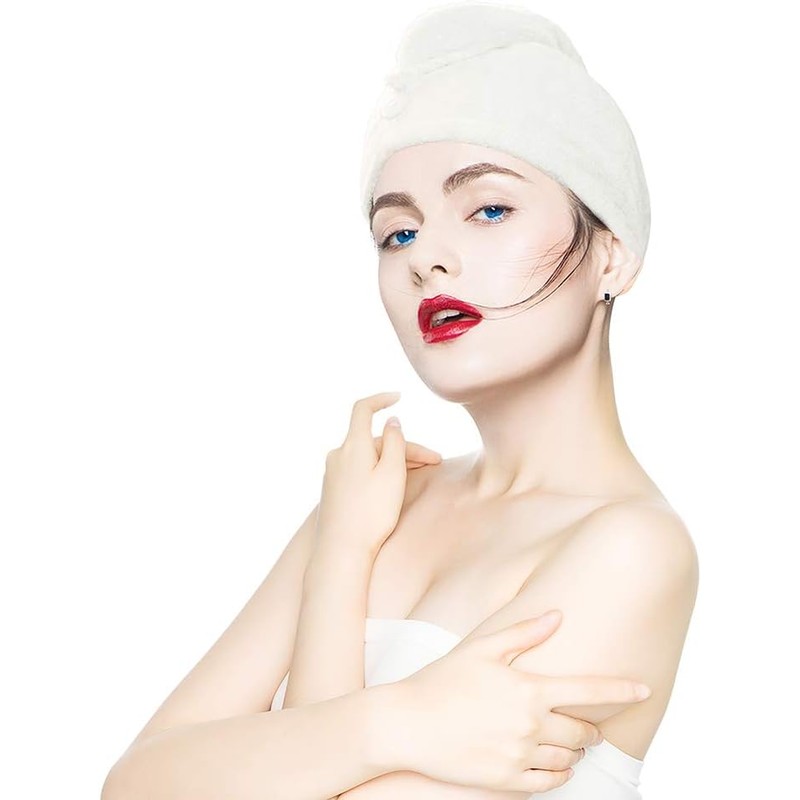 Genérico Toalla para el Cabello de Microfibra súper Absorbente Turbante