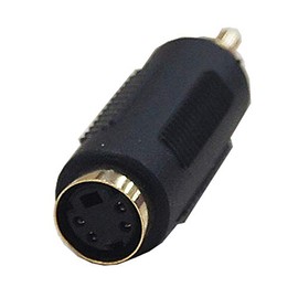 S Terminal (Mini Din 4pin) to RCA Plug Converter Adapter