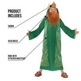 Morph Costumes Three Wise Men Costume, Kids Saint Costume Kids, 3 Wise Men Costume Kids, Christmas Kids Costume M