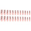 RUOKEXIN Long Square Press on Nails French Tip Fake Nails